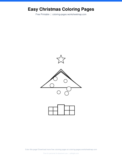 Easy Christmas Coloring Pages