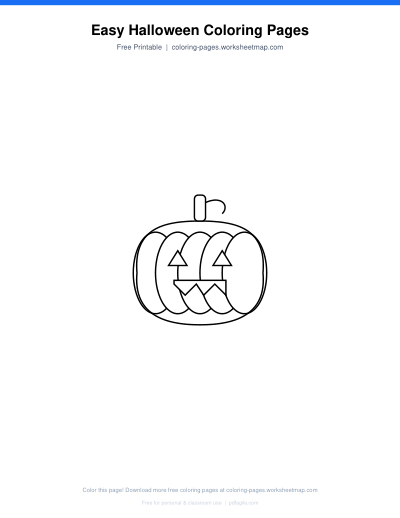 Easy Halloween Coloring Pages