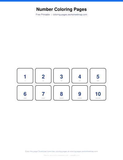 Number Coloring Pages